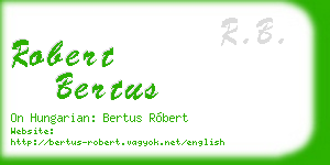 robert bertus business card